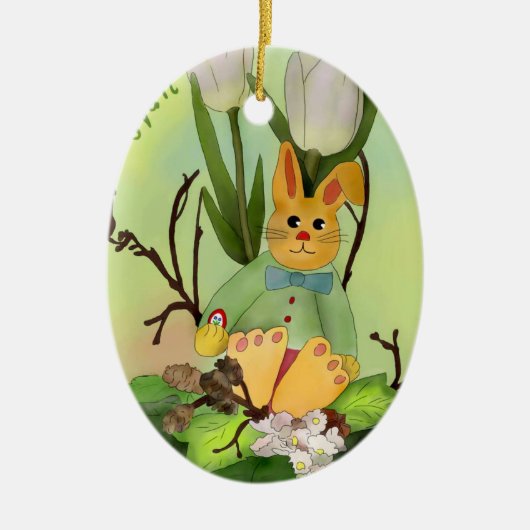 Osterhase Keramisch Ornament (Voorkant)