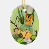 Osterhase Keramisch Ornament (Achterkant)