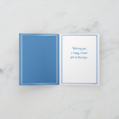 Osterhase mit blauer Schleife -  Kaart (Binnen)