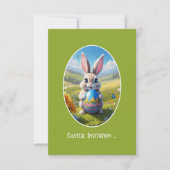 Osterhase mit Ei, Oval -  Kaart (Voorkant)