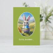 Osterhase mit Ei, Oval -  Kaart (Staand voorkant)