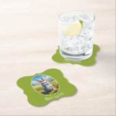 Osterhase mit Ei, Oval - Pappuntersetzer Kartonnen Onderzetters (Insitu)