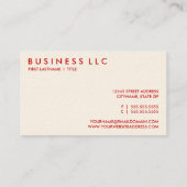 osteria. visitekaartje (Achterkant)