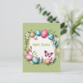 Osterkranz: Frohe Ostern -  Briefkaart (Staand voorkant)