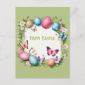 Osterkranz: Frohe Ostern -  Briefkaart (Voorkant)