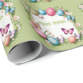 Osterkranz: Frohe Ostern - Cadeaupapier (Rol Hoek)