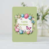 Osterkranz: Frohe Ostern -  Kaart (Staand voorkant)