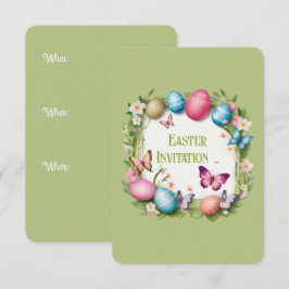 Osterkranz: Frohe Ostern -  Kaart