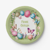 Osterkranz: Frohe Ostern - Papieren Bordje (Voorkant)