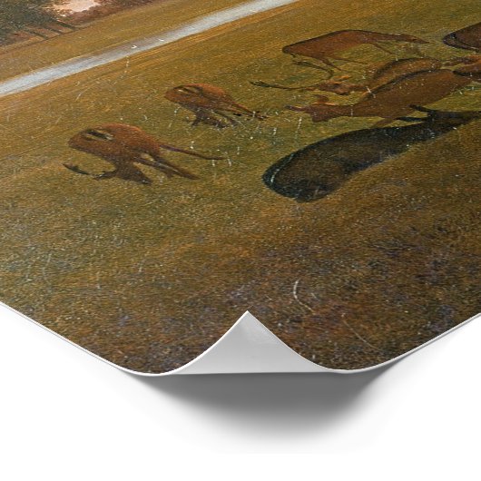 Osterley House en Park in Evening Poster (Hoek)