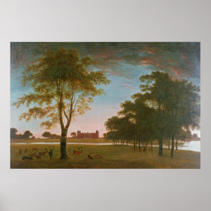 Osterley House en Park in Evening Poster