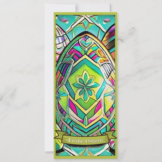 Ostermotiv farbiger Cartoon mit Ostereier 13553 (Voorkant)