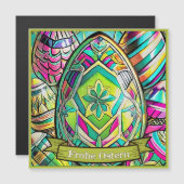 Ostermotiv farbiger Cartoon mit Ostereier 13553 (Voorkant / Achterkant)