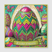 Ostermotiv farbiger Cartoon mit Ostereier 50085 (Voorkant)