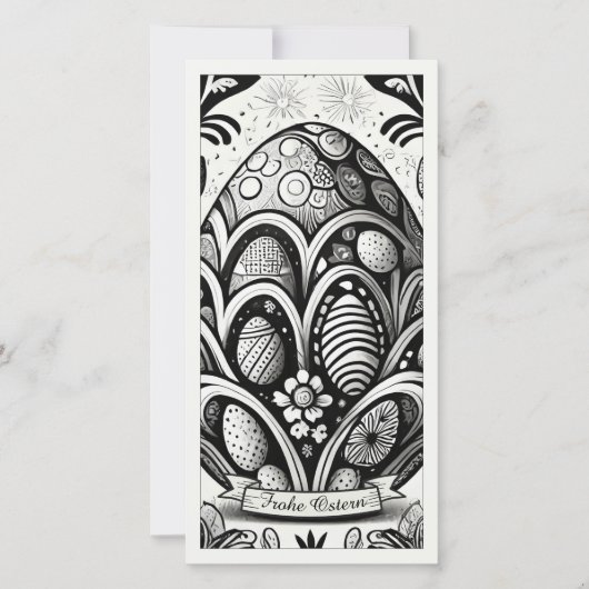 Ostermotiv monochrome Cartoon mit Ostereier 10756 (Voorkant)