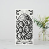 Ostermotiv monochrome Cartoon mit Ostereier 10756 (Staand voorkant)