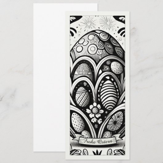 Ostermotiv monochrome Cartoon mit Ostereier 10756 (Voorkant / Achterkant)