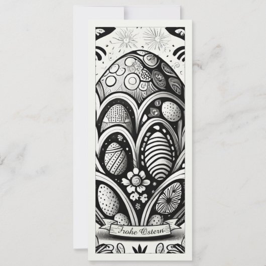 Ostermotiv monochrome Cartoon mit Ostereier 10756 (Voorkant)