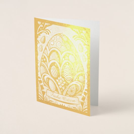 Ostermotiv monochrome Cartoon mit Ostereier 10756 Folie Kaarten (Voorkant)