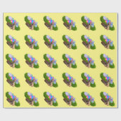 Ostern  französische Bulldogge Geschenkpapier Cadeaupapier (Vlak)