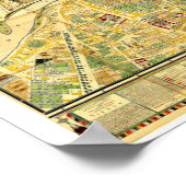 " Österreich: 1710 Wien - Steinhausen Stadtplan Poster (Hoek)