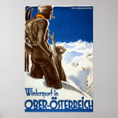 " Österreich: 1930er/heute Oö - Wintersport Reise Poster (Voorkant)