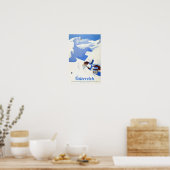 " Österreich: 1940er/heute  Winterurlaub Reise  Po Poster (Keuken)