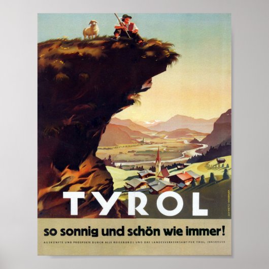 "Österreich: 1947/heute Tirol - Sommer Reise Poster (Voorkant)