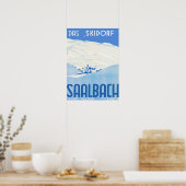 " Österreich: 1960er/heute - Saalbach das Skidorf Poster (Keuken)