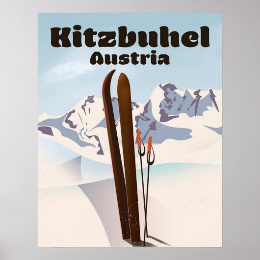 " Österreich: 2021/heute Kitzbuhel - Wintersport Poster (Voorkant)