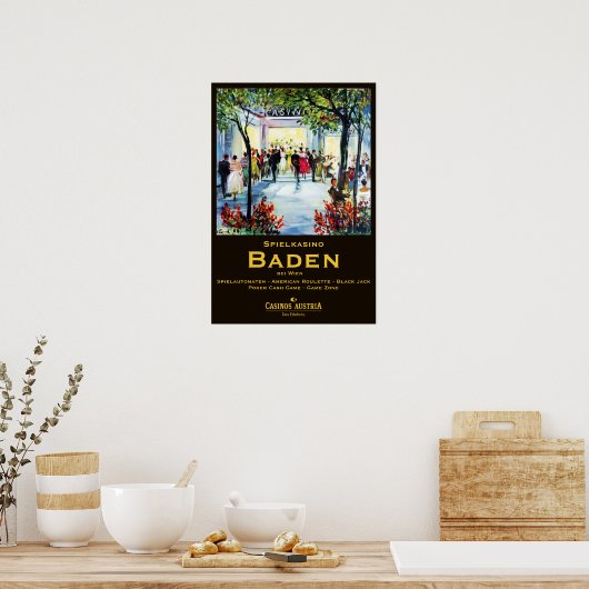 " Österreich: 2021/heute Wien - Casino Baden Poster (Keuken)