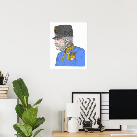 Österreich Kaiser Habsburg Franz Joseph Poster (Thuiskantoor)