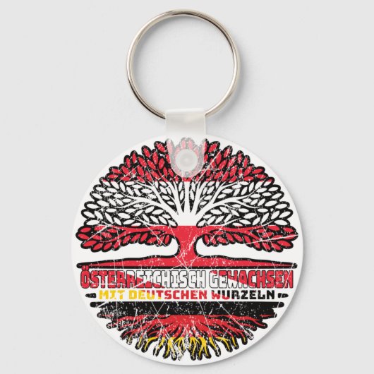 Österreich Österreichisch Deutsch Deutschland Baum Sleutelhanger (Voorkant)