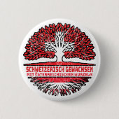 Österreich Österreichisch Schweizer Schweiz Baum Ronde Button 5,7 Cm (Voorkant)