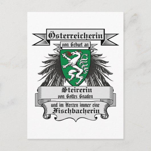 Österreich Steirerin von Gottes Gnaden Wappen  Briefkaart (Voorkant)