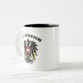 Osterreich Tweekleurige Koffiemok (Voorkant links)