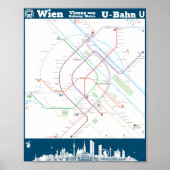 "Österreich: Wien U-Bahn SUBWAYmap ... Poster (Voorkant)
