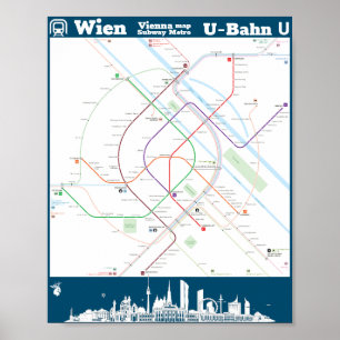 "Österreich: Wien U-Bahn SUBWAYmap ... Poster