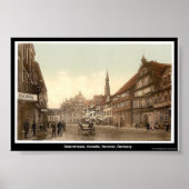 Osterstrasse, Hamelin, Hannover, Duitsland Poster (Voorkant)