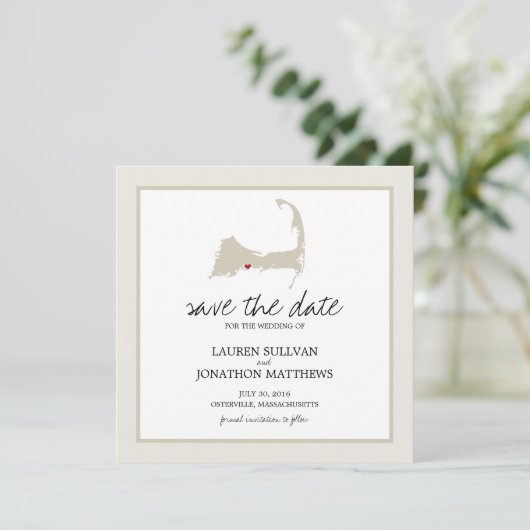 Osterville Cape Cod Wedding Save the Date (Staand voorkant)