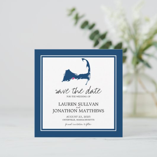 Osterville Cape Cod Wedding Save the Date (Staand voorkant)