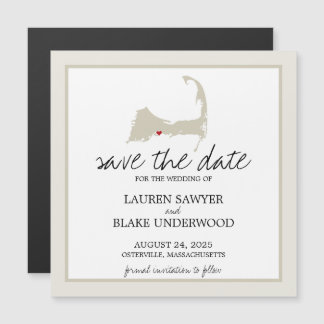 Osterville Cape Cod Wedding Save the Date Magnetische Uitnodiging