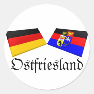 Ostfriesland, Duitsland Tegels Ronde Sticker