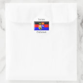 Ostfriesland Flag Gem Ronde Sticker (Tas)