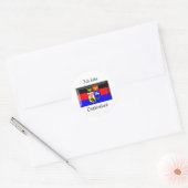 Ostfriesland Flag Gem Ronde Sticker (Envelop)