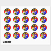Ostfriesland Flag Gem Ronde Sticker (Vel)