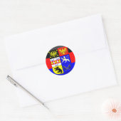Ostfriesland Flag Gem Ronde Sticker (Envelop)