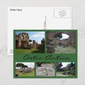 Ostia Antica Collage (Roman Ruins), Rome Briefkaart (Voorkant / Achterkant)