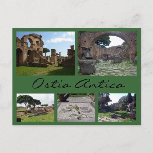Ostia Antica Collage (Roman Ruins), Rome Briefkaart (Voorkant)
