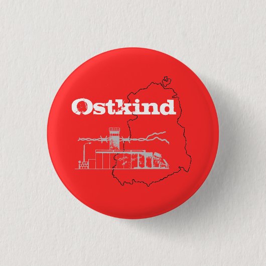 Ostkind DDR Design Ronde Button 3,2 Cm (Voorkant)